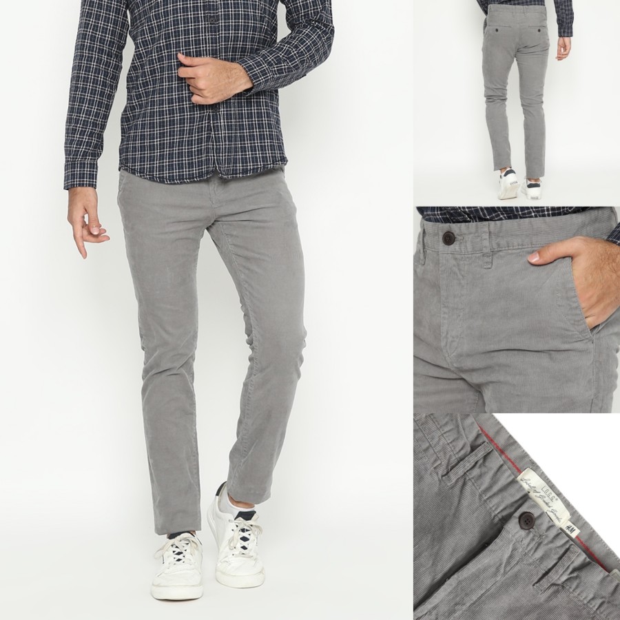 Celana H\u0026M Skinny Fit Stretch Corduroy 