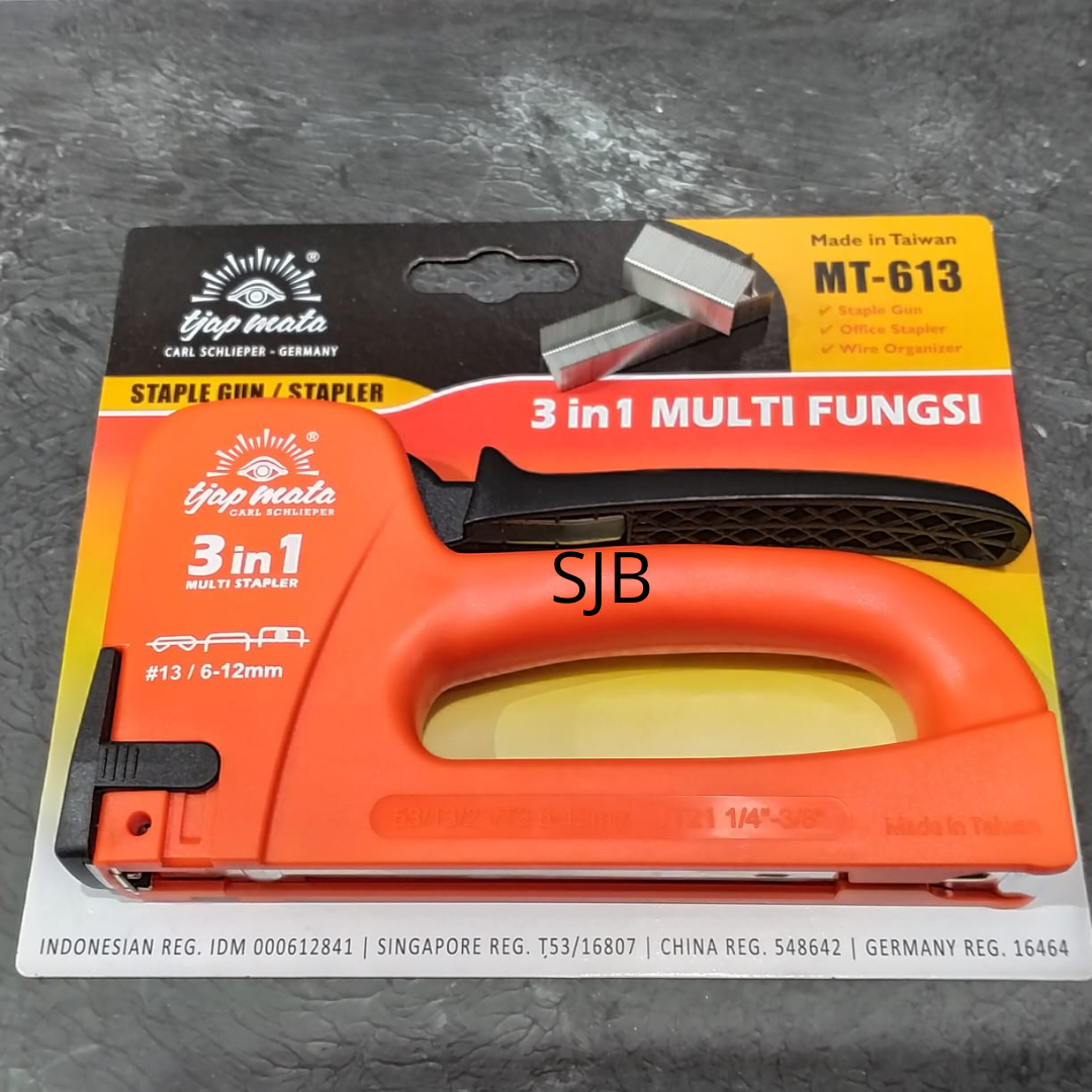 Staples gun 3 in 1 Tjap Mata Tacker Hekter Stapler kertas jok kabel