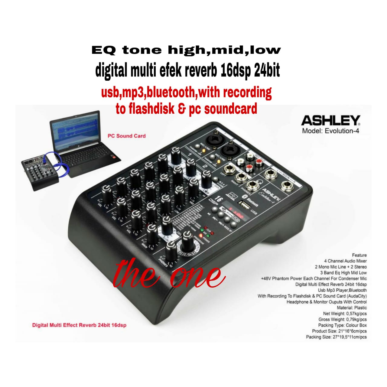 THE ONEMIXER ASHLEY EVOLUTION 4 / EVOLUTION4 /MIXER YAMAHA MG4CX/MIXER