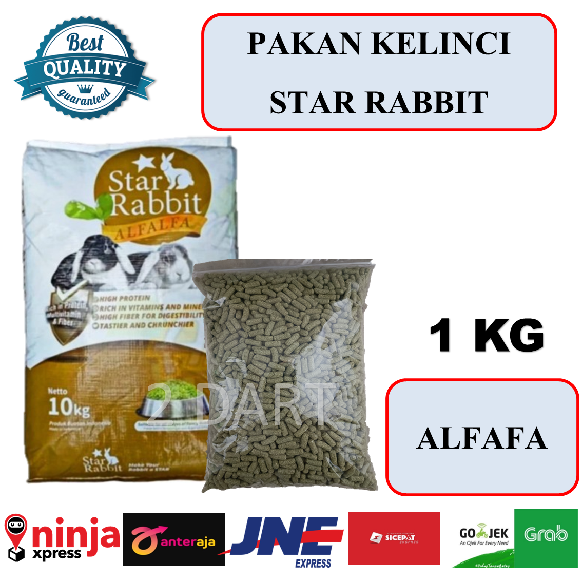 Pakan Kelinci STAR RABBIT RASA ALFAFA kemasan Repack | Lazada Indonesia