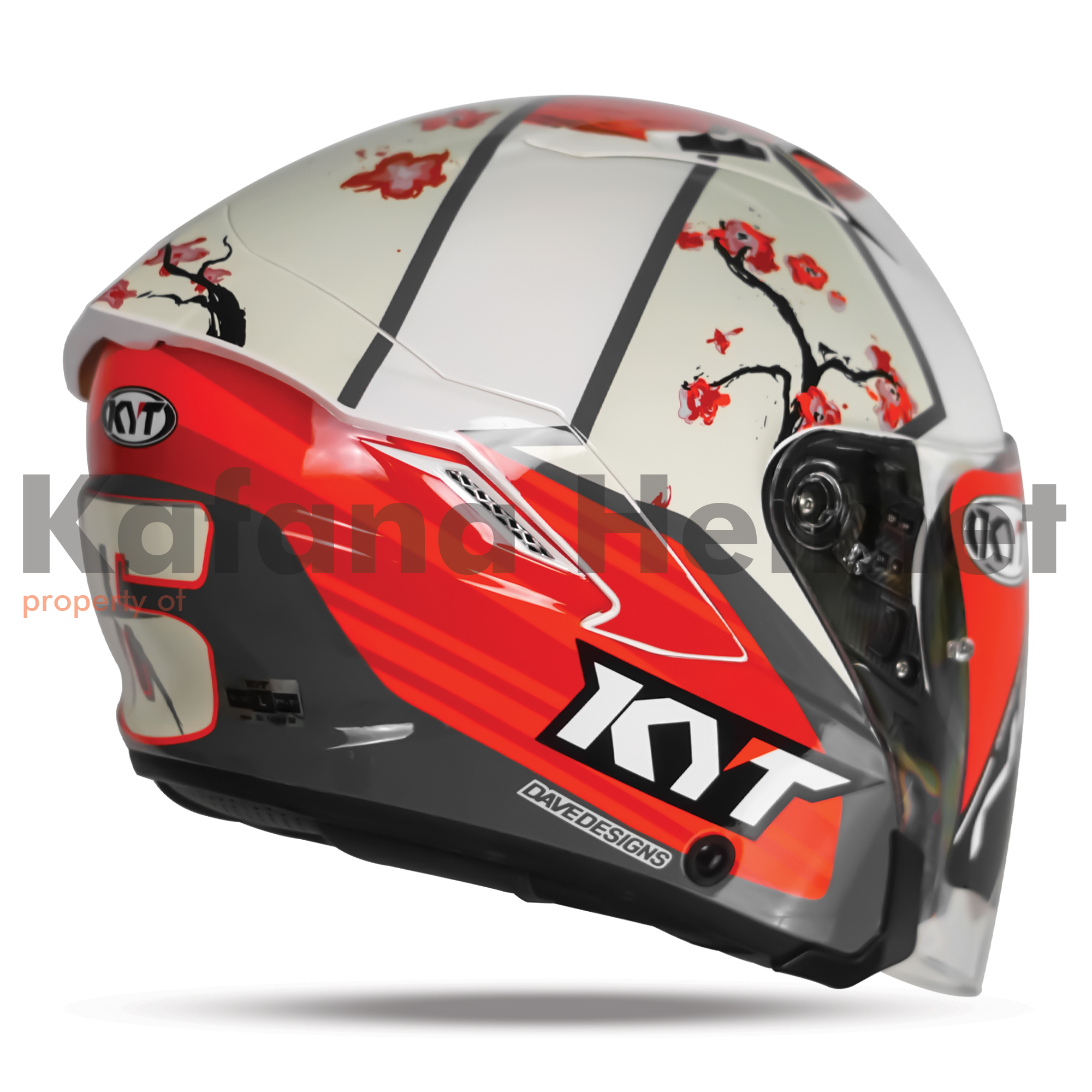 Helm KYT NFJ Xavi Sakura Limited Edition Original Paket Ganteng
