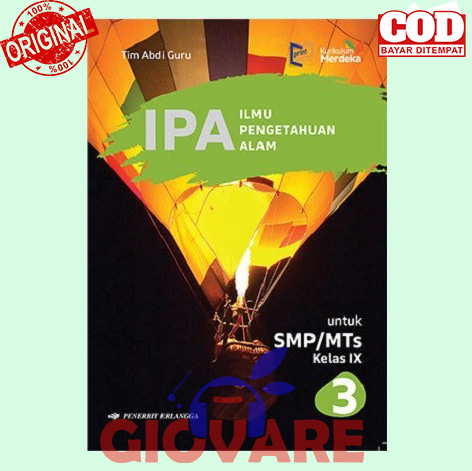BUKU IPA KELAS 9 ERLANGGA KURIKULUM MERDEKA ORIGINAL | IPA SMP/MTS KLS ...