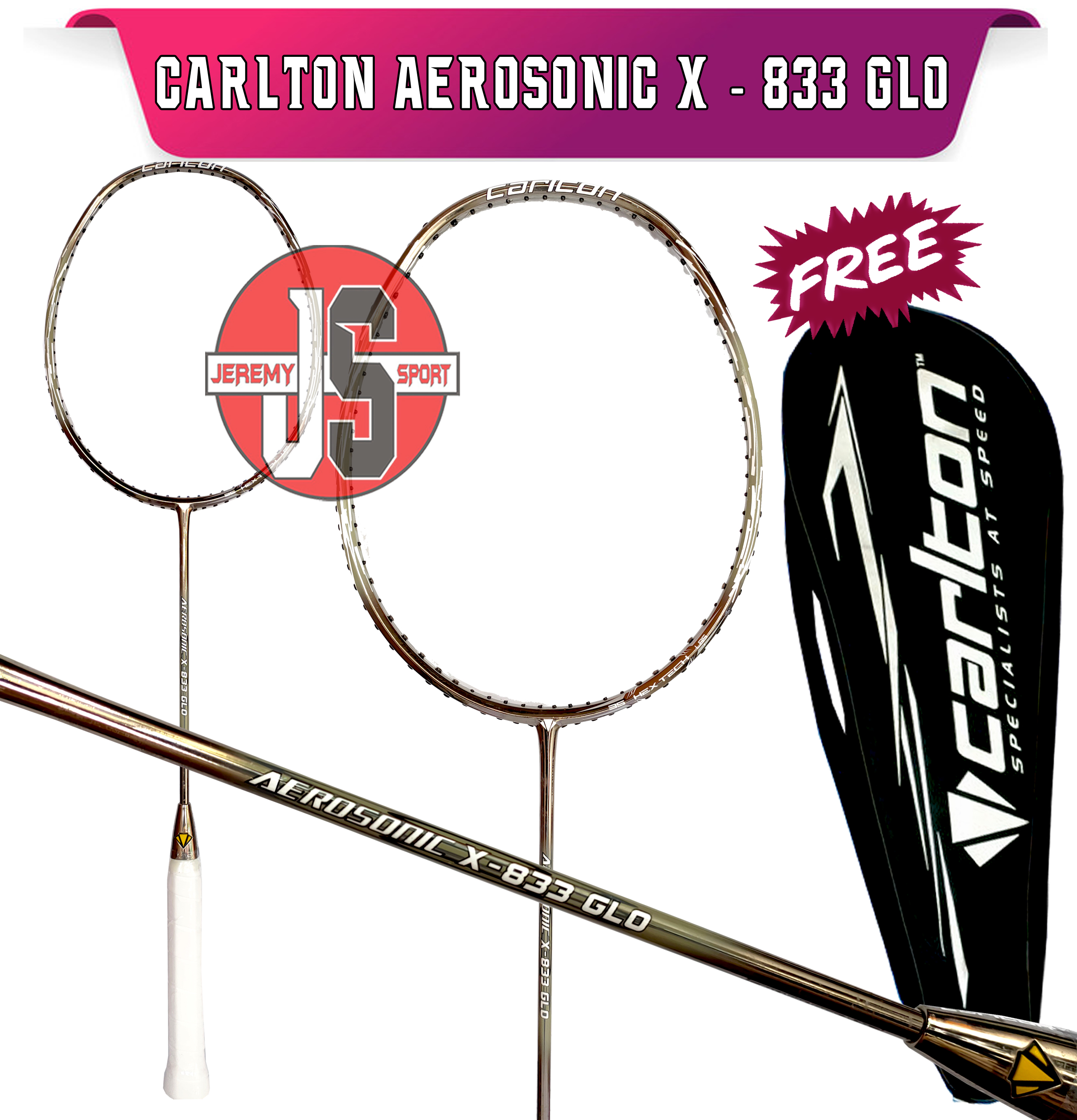 Raket Badminton Carlton Aerosonic X-833 GLO Original | Lazada Indonesia