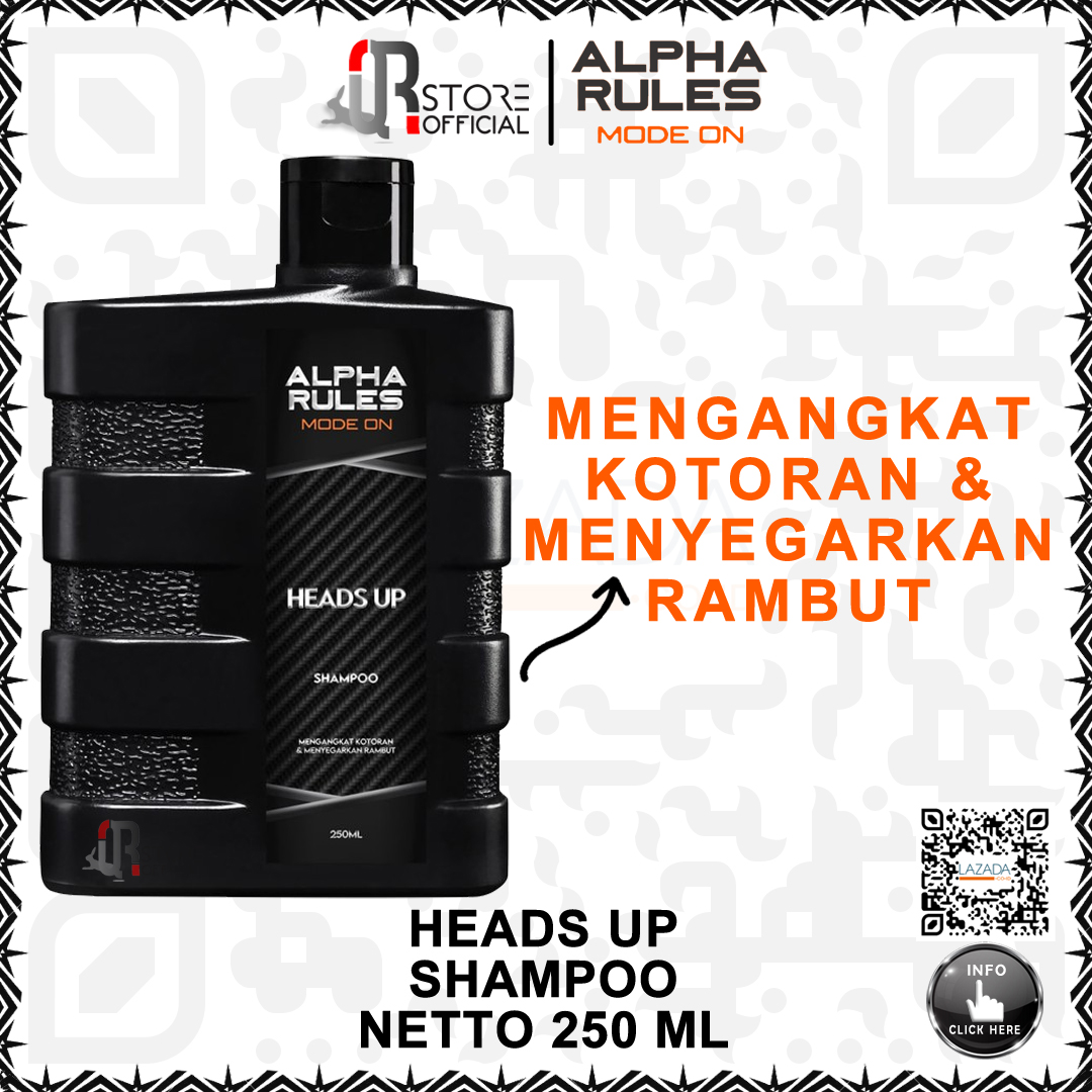 ALPHA RULES MODE ON HEADS UP SHAMPOO PRIA SAMPO KETOMBE SENSASI DINGIN