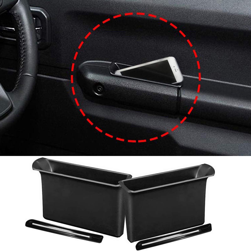 Front Row Door Side Storage Box Handle Pocket Armrest Phone Container for Suzuki Jimny 2019 2020 Accessories