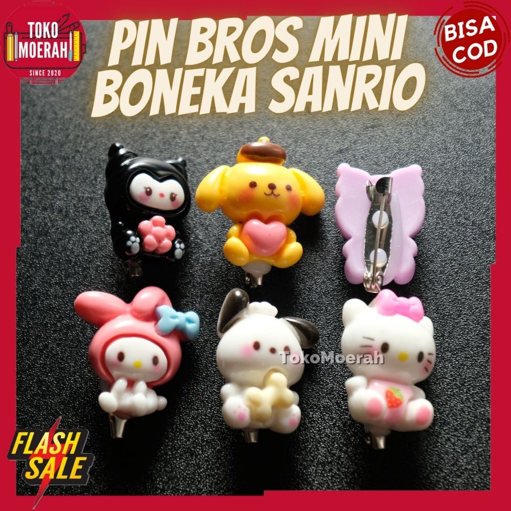 BROS PIN SANRIO PIN BONEKA SANRIO BROS MINI 2D SANRIO LUCU UNIK MURAH ...