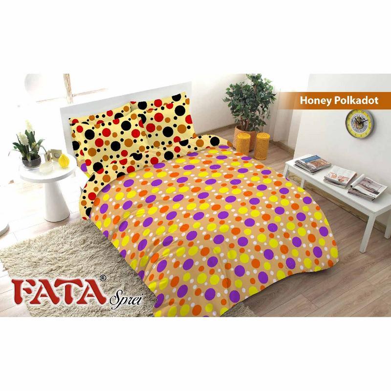 Bed Cover Fata Signature Flat King Bantal 2 180X200 Honey Polkadot
