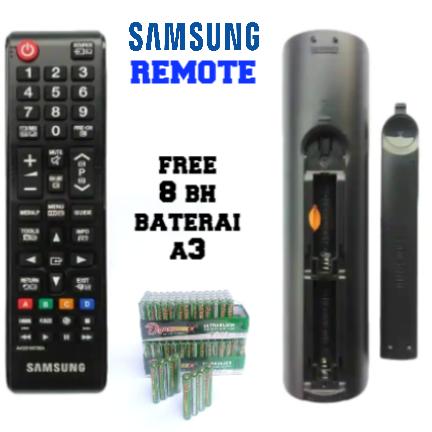 Samsung Original Remote for LCD or LED TV AA59-00798A - Remote TV Samsung Original 100% + Free 4 Buah Baterai A3.