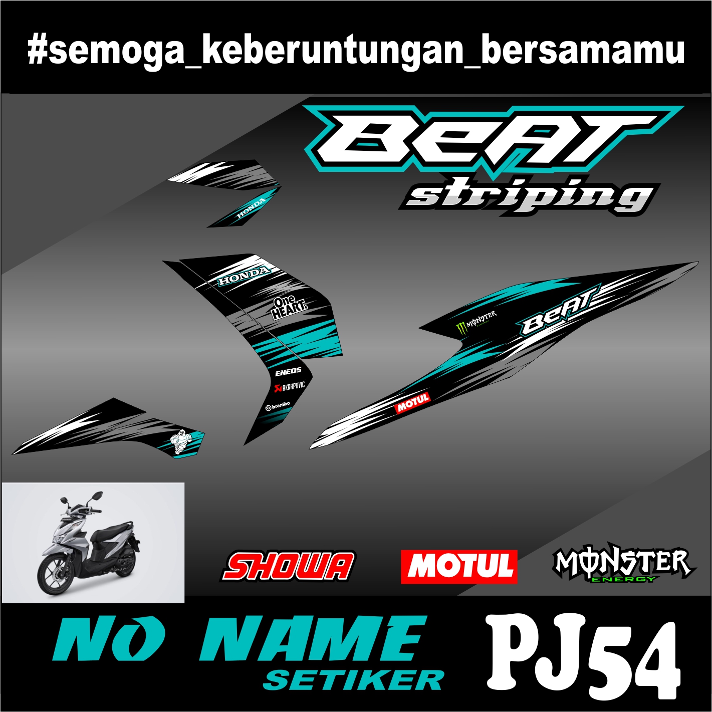 Striping BEAT NEW ESP ISS CBS DELUXE 2020-2021 (pj54) - Sticker Lis ...