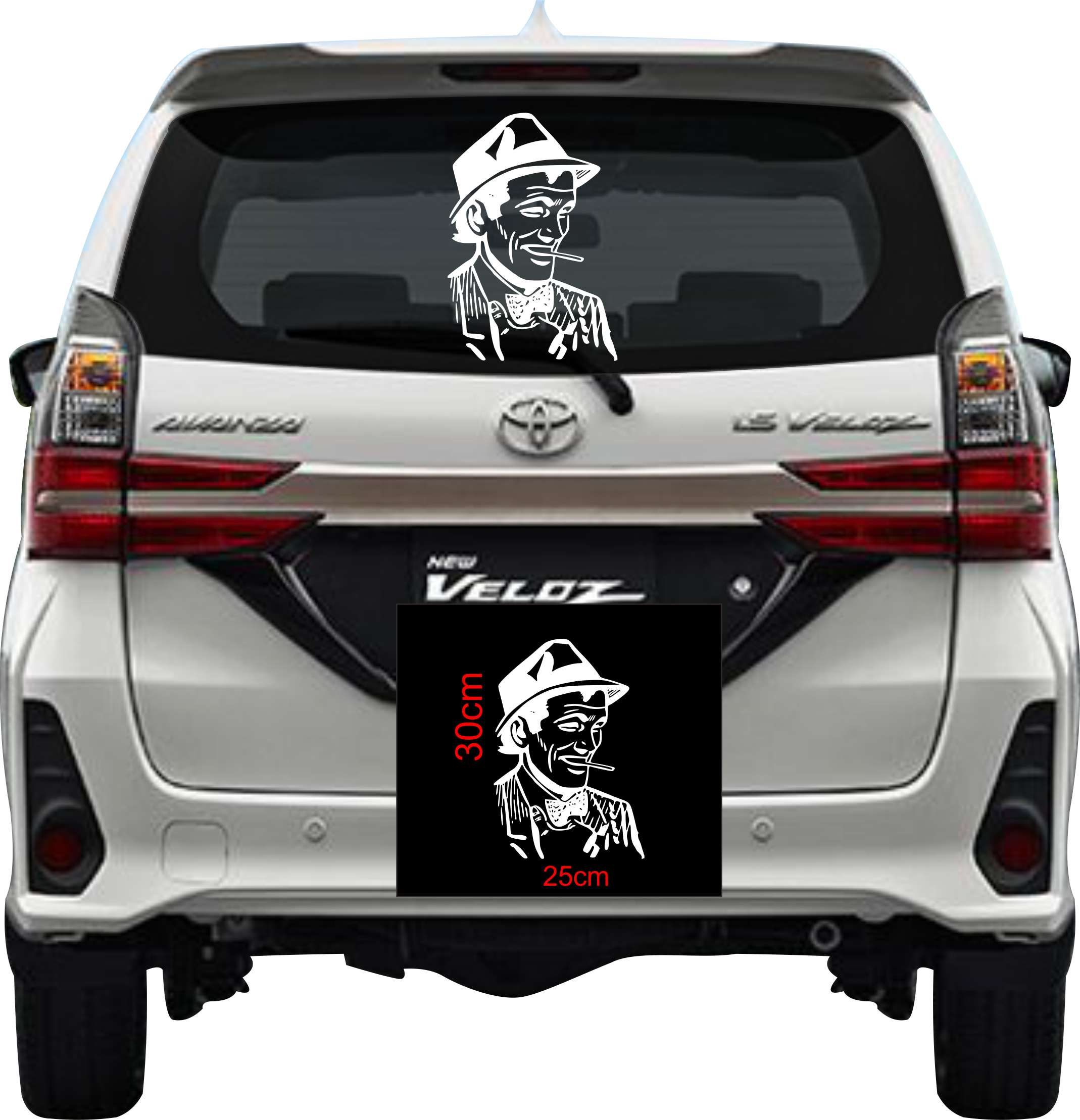 Sticker Mobil Cutting Stivcker Mobil Gambar Keren Perokok Untuk Semua Mobil Bisa Di Tempel Di 2218