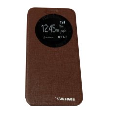 Aimi Leather Case Sarung Untuk Zenfone 6 A600CG Flipshell/Flipcover- Brown