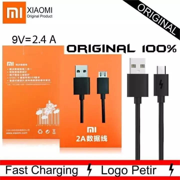 KABEL DATA CHARGER XIAOMI ORIGINAL 100% USB MICRO CABLE DATA CASAN