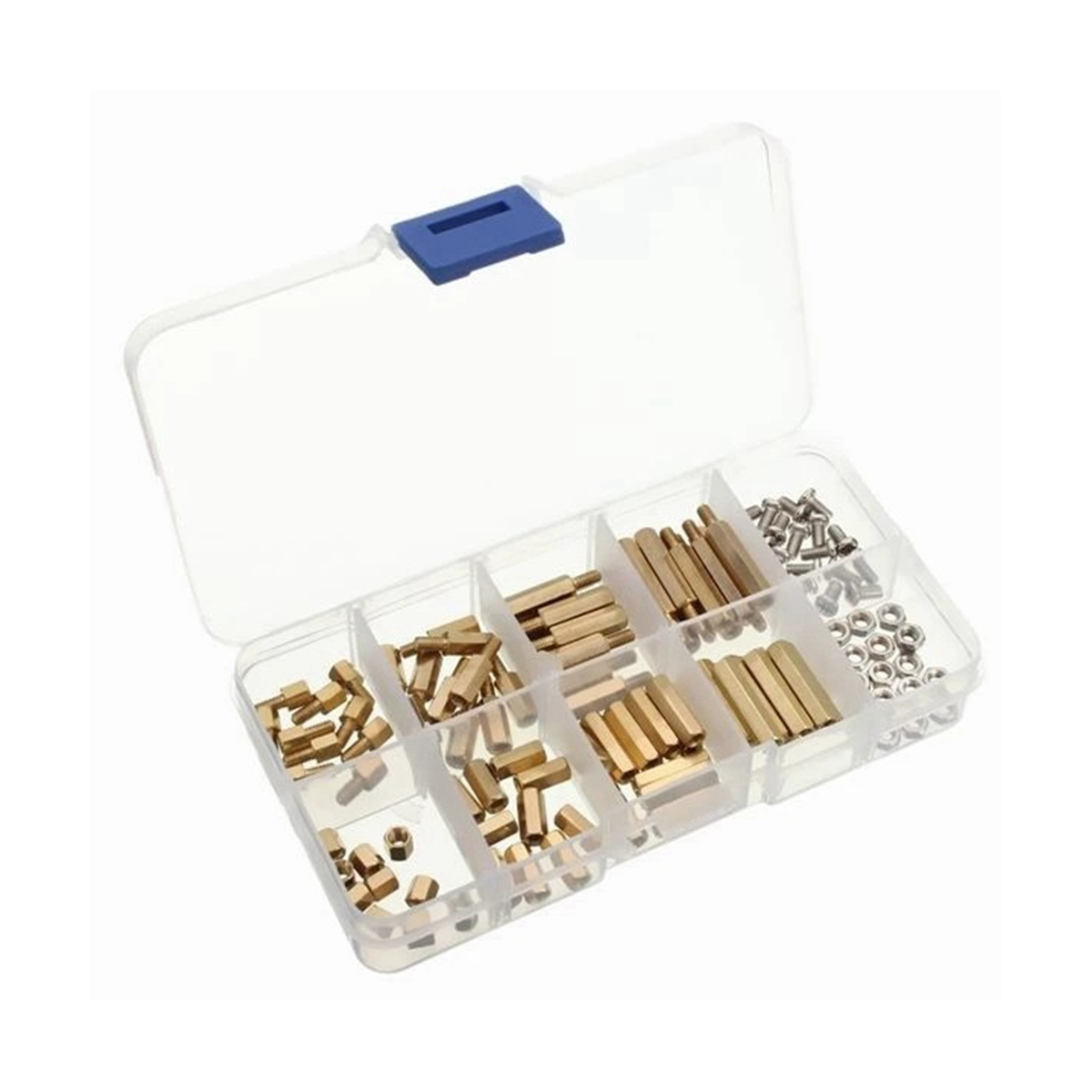 120pcs-m3-brass-pillar-set-hexagonal-brass-pillar-screw-and-stud-set