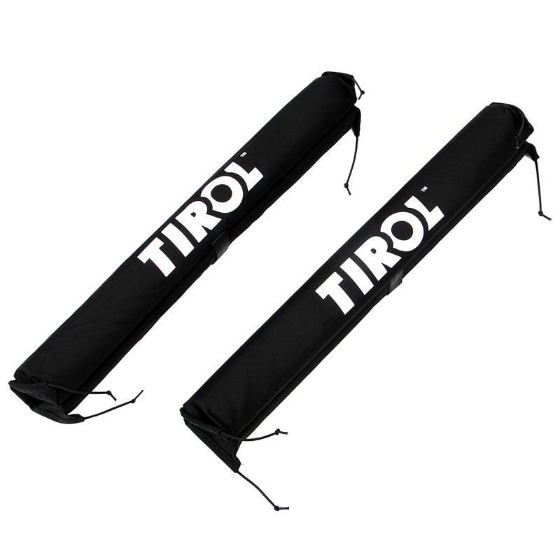ทิโรล1คู่ราวหลังคา Pads Soft หลังคาสำหรับชั้นวางกระเป๋าสัมภาระ Rack กระเป๋าเดินทางสีดำ Universal
