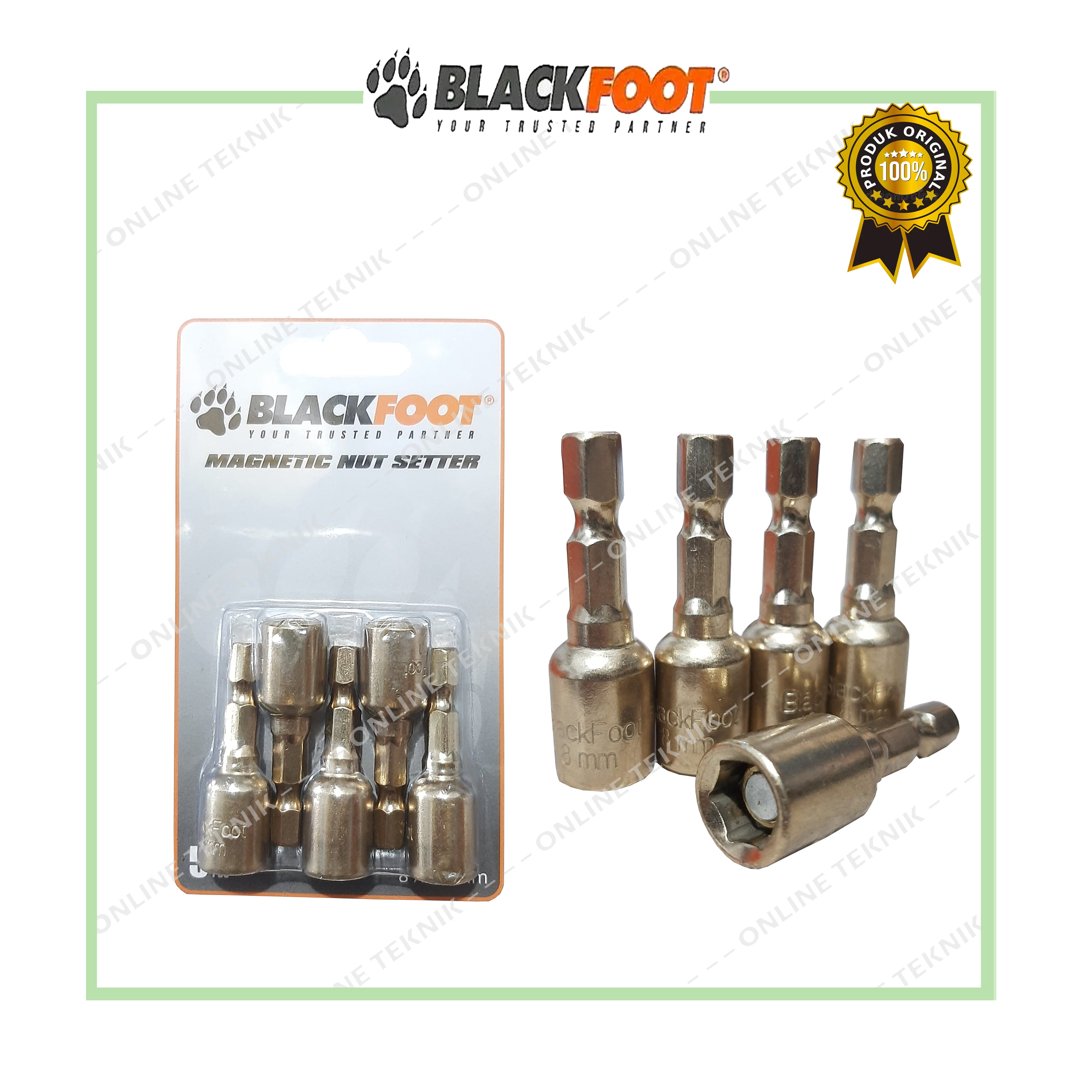 BLACKFOOT Kunci Sock Roofing Pendek/Mata Sock Baut Ruping 8x42 mm