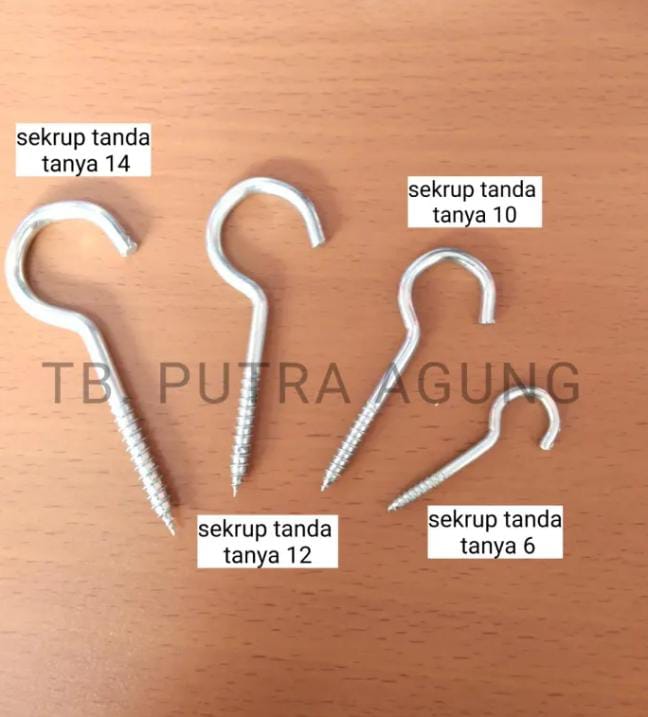 Sekrup tanda tanya (?) ukuran 6-14 inch | Lazada Indonesia