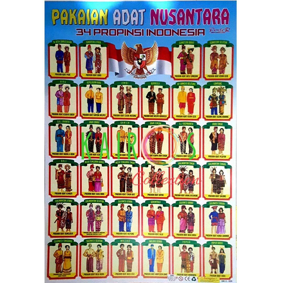 Poster Pakaian Adat Nusantara | Lazada Indonesia
