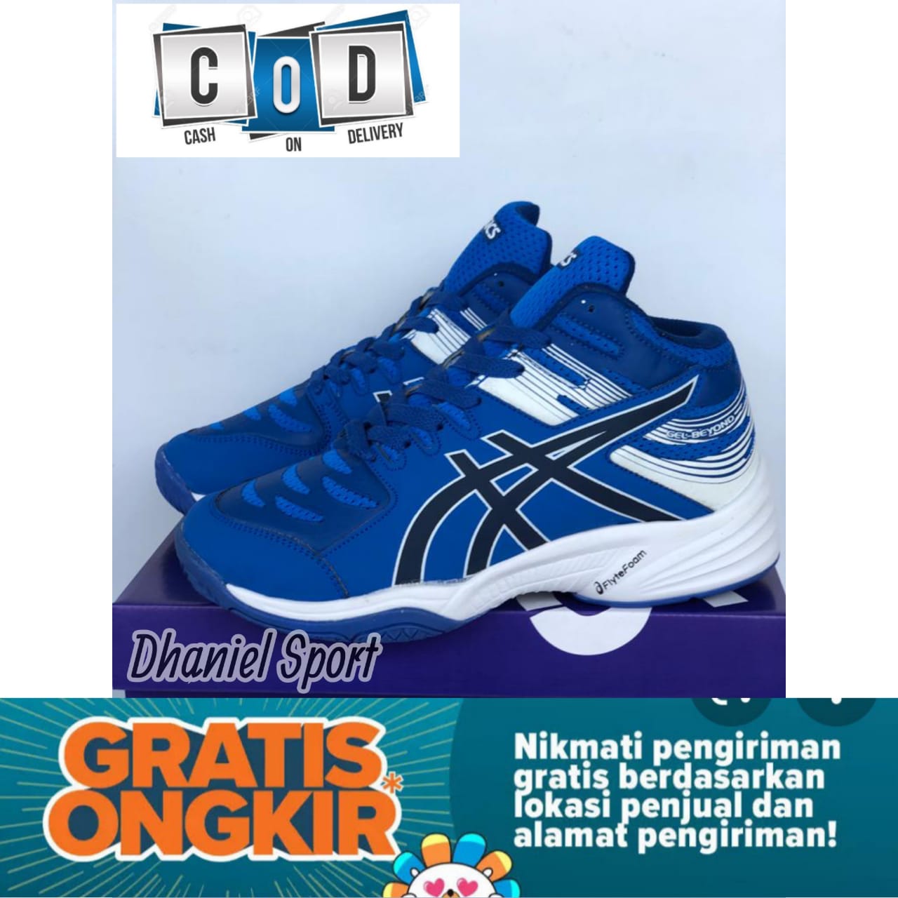 Sepatu volley shop asics tiger