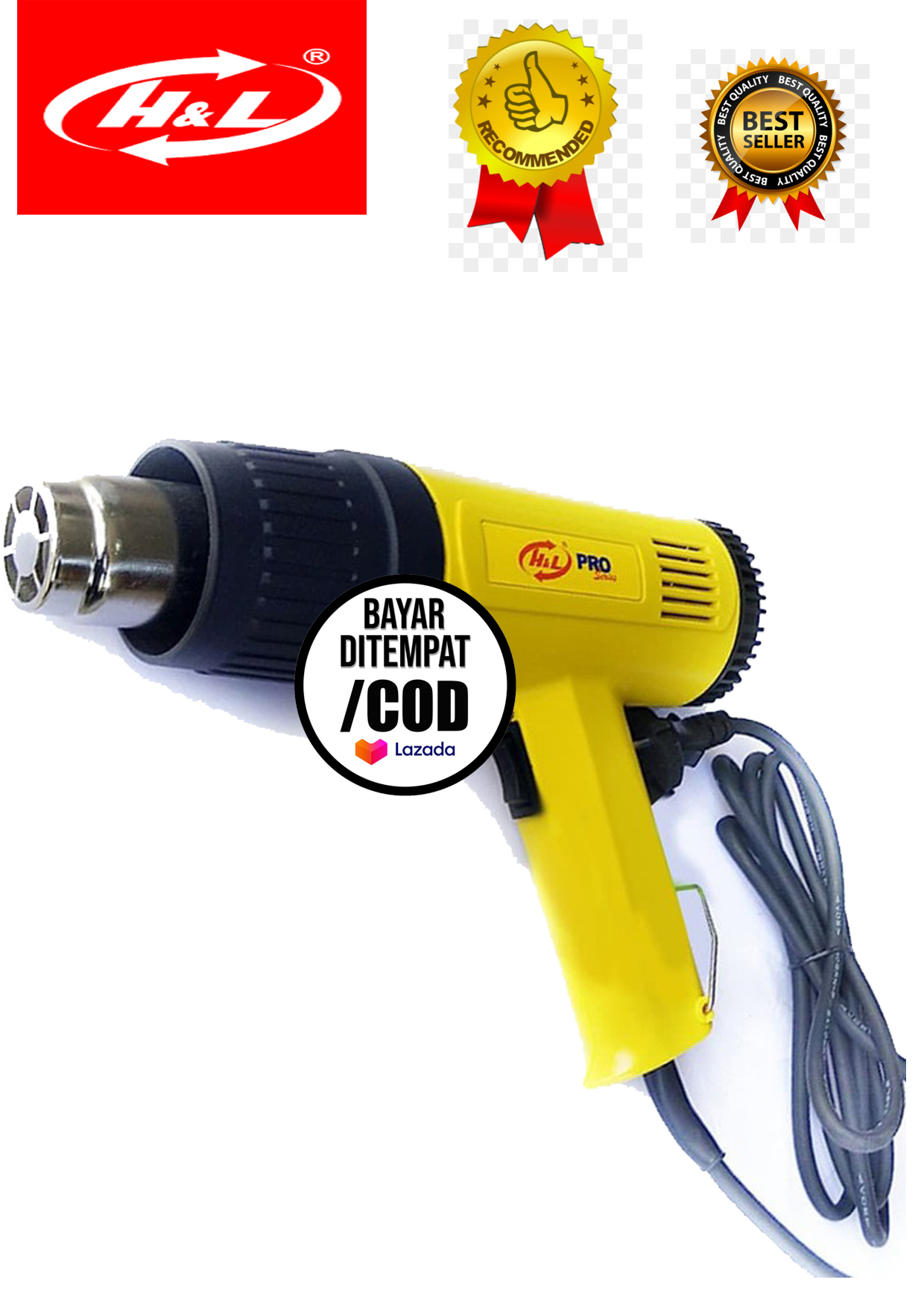 Ryu Tekiro Hot Air Gun Tingkat Panas Heat Gun Blower Pemanas Hotgun