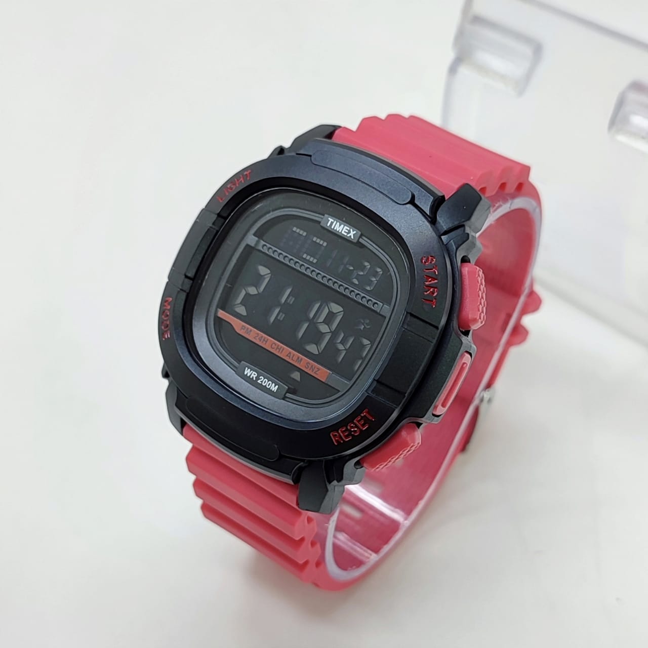 Jam tangan pria Timex TM 2640 tali rubber digital Jam Tangan Pria
