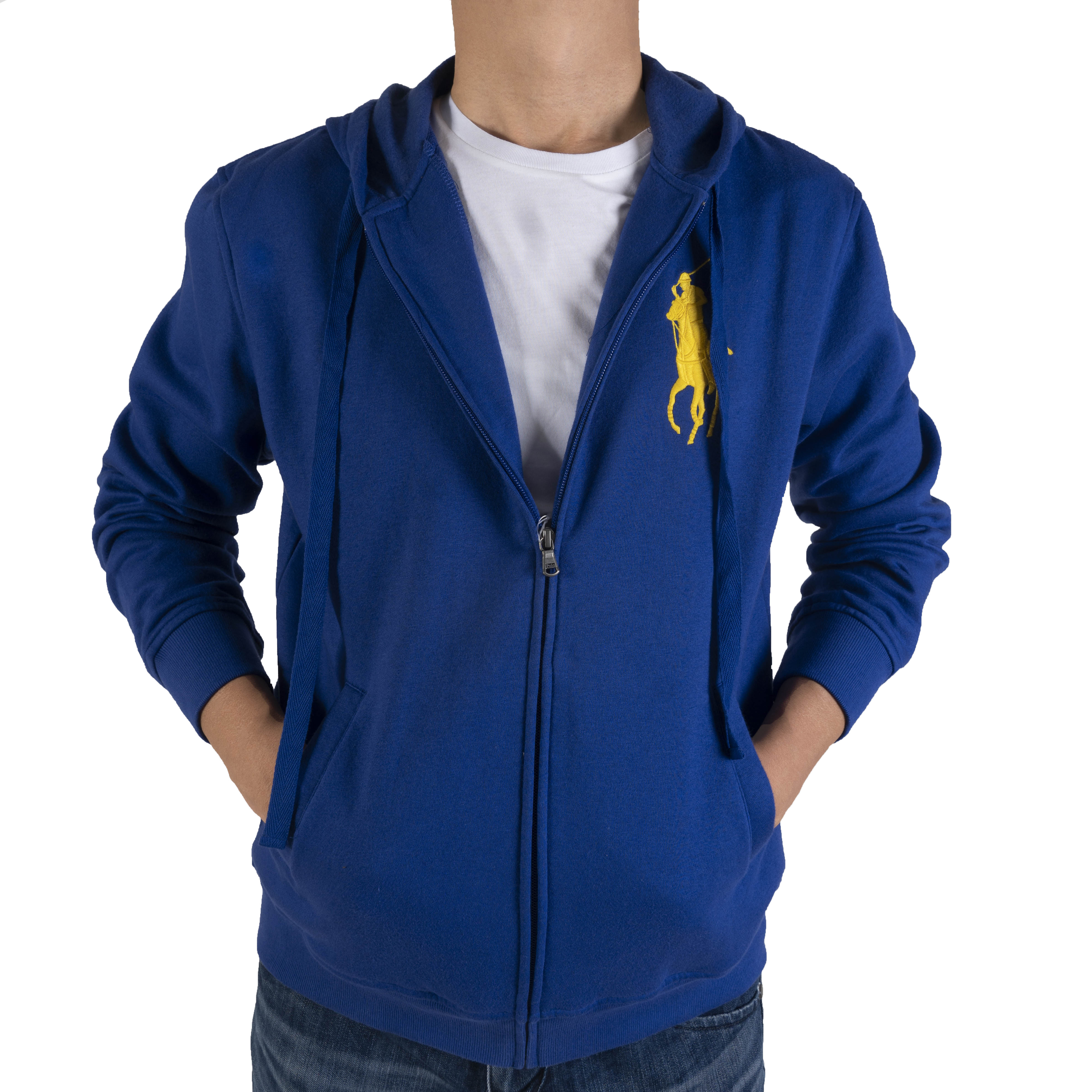 polo blue hoodie