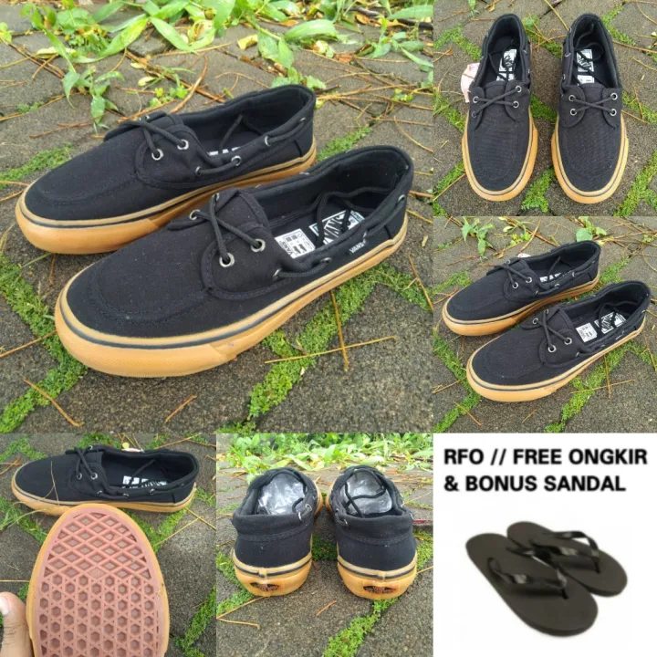 vans zapato black gum
