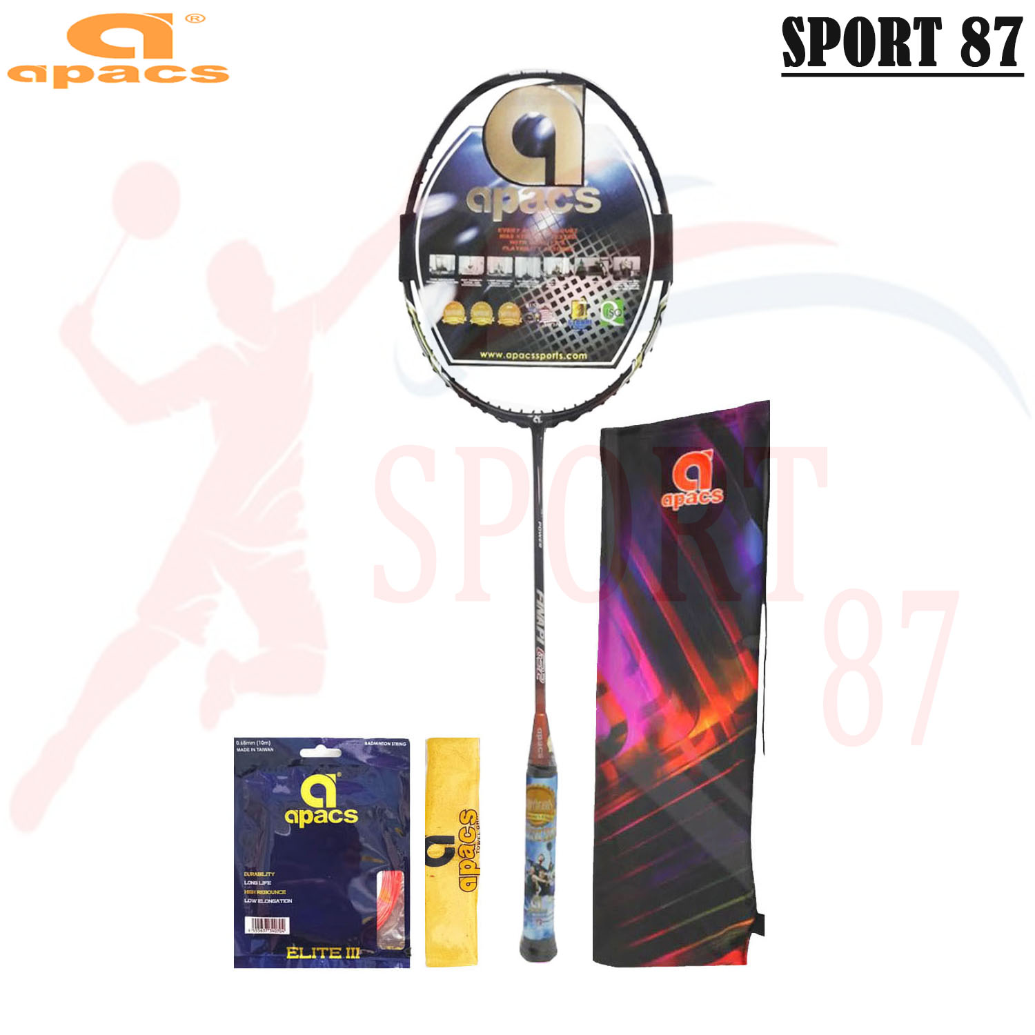 Raket Badminton Apacs Finapi 632 Light Bonus Komplit Raket Apacs Finapi