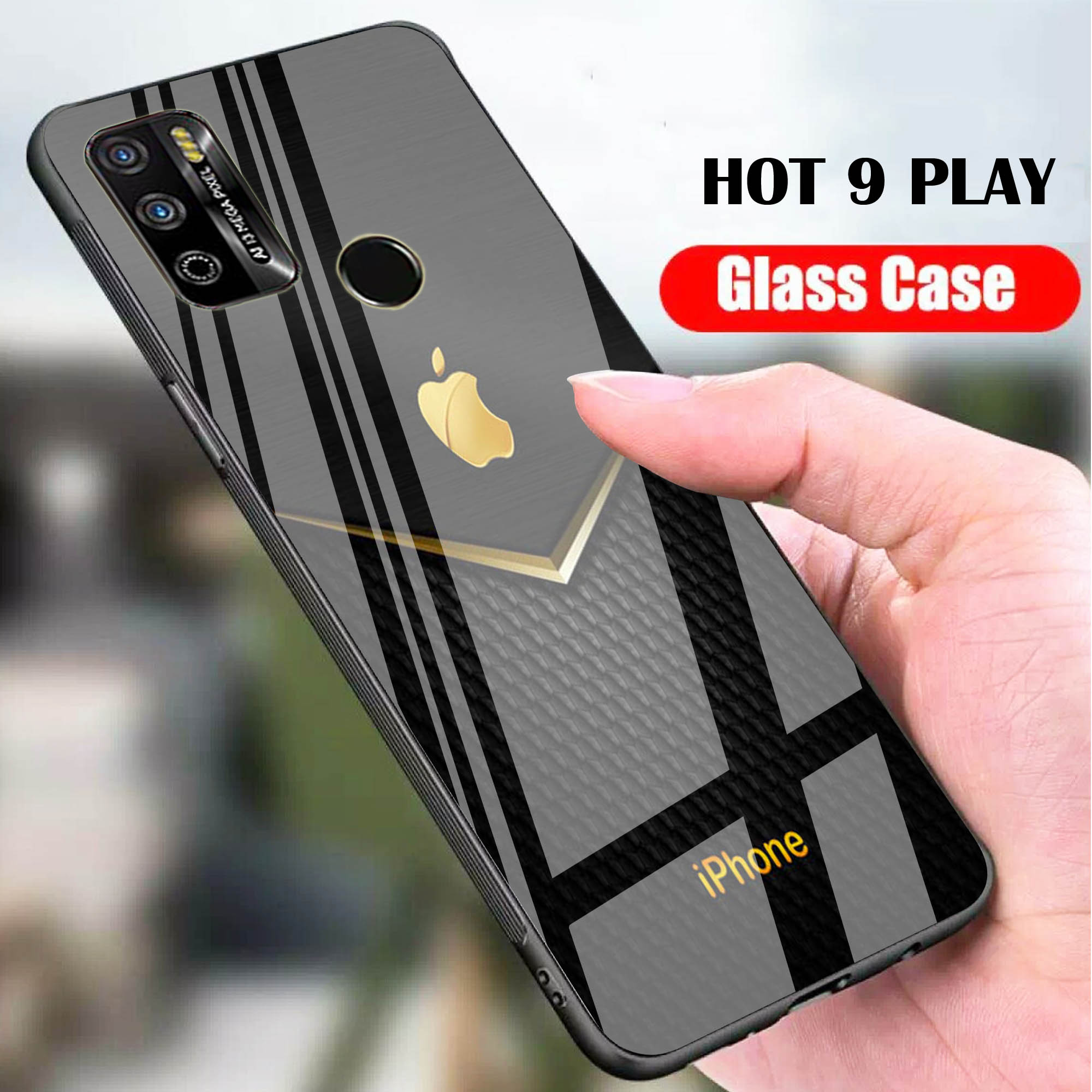 Infinix Hot 9 Play Softcase Glass Kaca [ A59 ] Pelindung Handphone Infinix Hot 9 Play