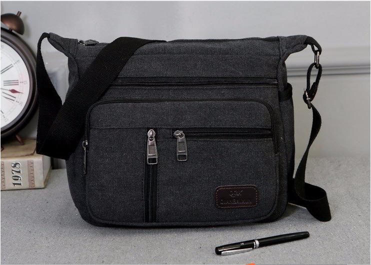Keikei Store Tas Selempang Pria B535 / Shoulder Bag Pria Bahan Kanvas Sling Bag Pria