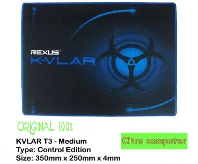 Rexus KVLAR Gaming Mousepad 350x250 tatakan alas mouse pad T3 Medium