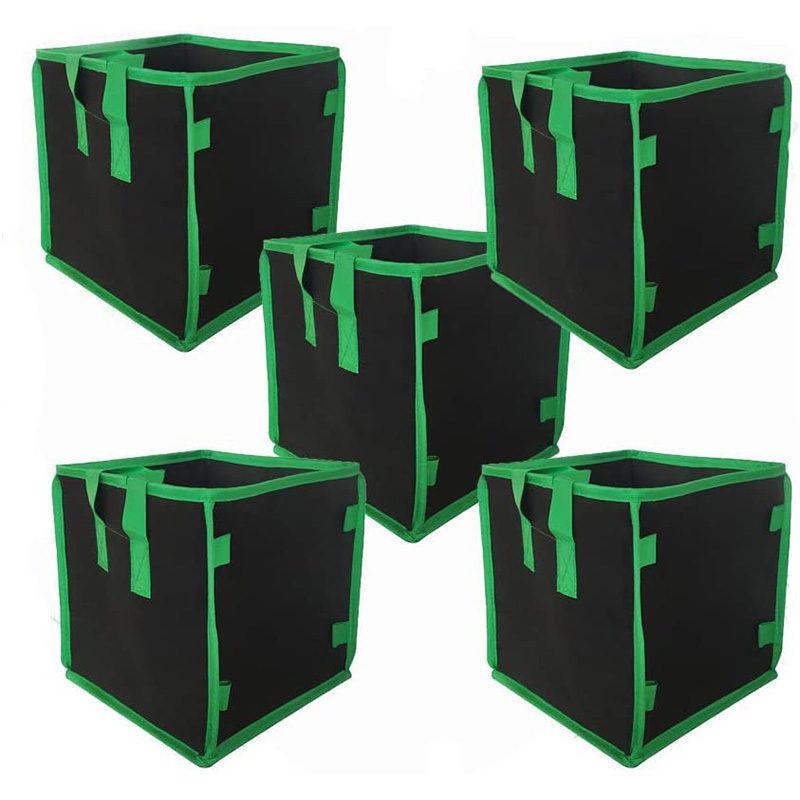 Glgrowbagcubic3x5v1 5 Pack 3 Gallon Square Grow Bags Thicken | Meses sin interés