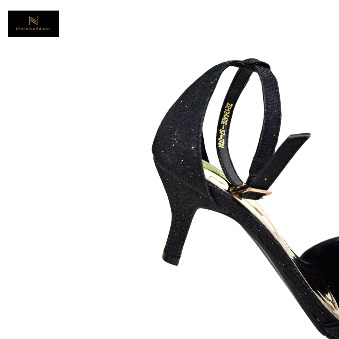 Nicholas Edison Heels Agra sepatu hak tinggi sedang tali kait