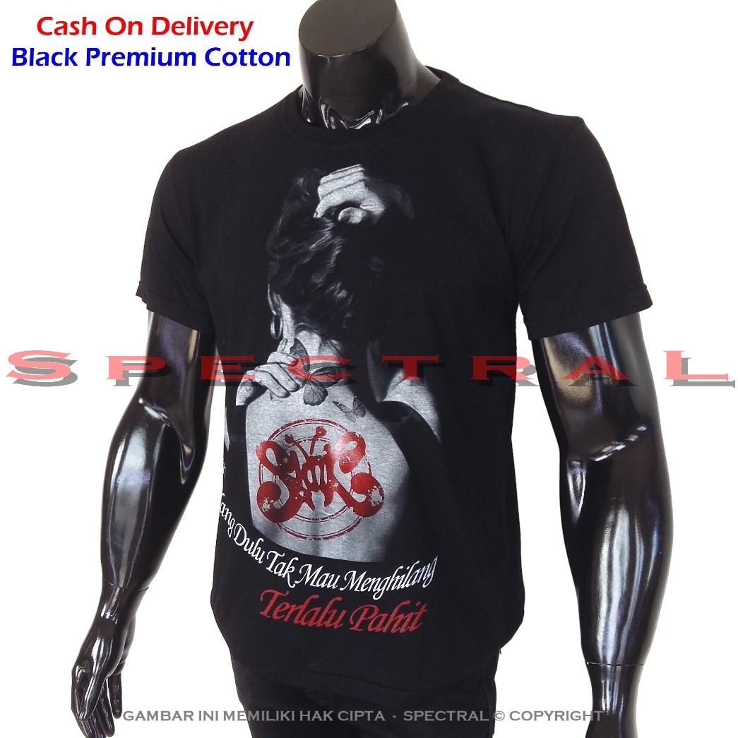 Spectral - Black Premium Cotton – Kaos Wanita Tattoo Slank Indonesia Slankers Band - Pure Cotton Combed 30s - Real Pic - Ready Stock - Jakarta - Distro Bandung - Keren - Bahan Bagus - Lembut - Nyaman - Adem - Awet - Simple Fashion - Lazada Express - Hitam