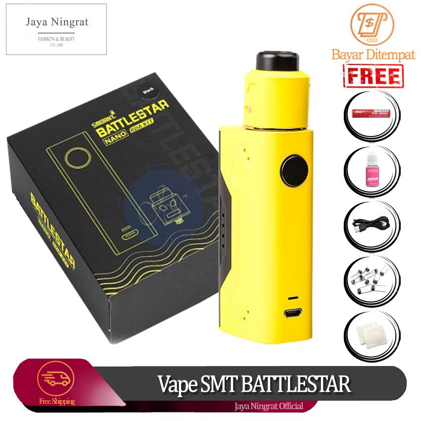 Jaya Ningrat - Paket Siap Ngebul Vape Murah SMT Battlestar NANO Kit 80W Rokok Elektrik Vape Murah + Free Coil Baterai Liquid Kapas dan Kabel USB Jaya Ningrat - Paket Siap Ngebul Vape Murah SMT Battlestar NANO Kit 80W Rokok Elektrik Vape Murah + Free Coil Baterai Liquid Kapas dan Kabel USB