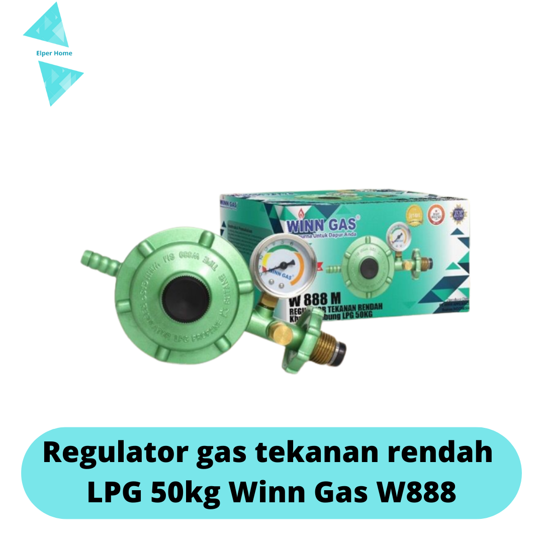 Regulator gas tekanan rendah LPG 50kg Winn Gas W888 Meter / Non Meter