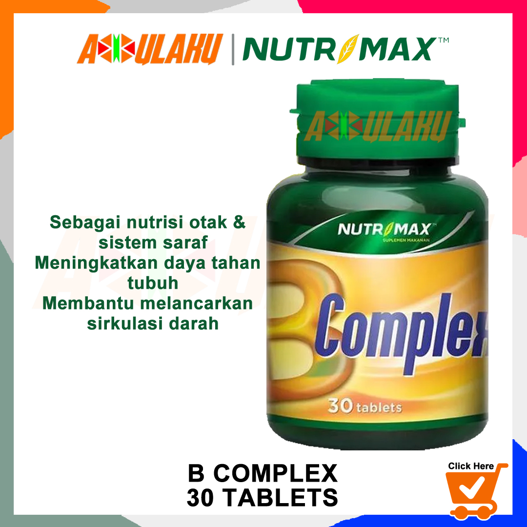 NUTRIMAX VITAMIN B COMPLEX VIT B NUTRISI OTAK SISTEM SARAF | Lazada ...