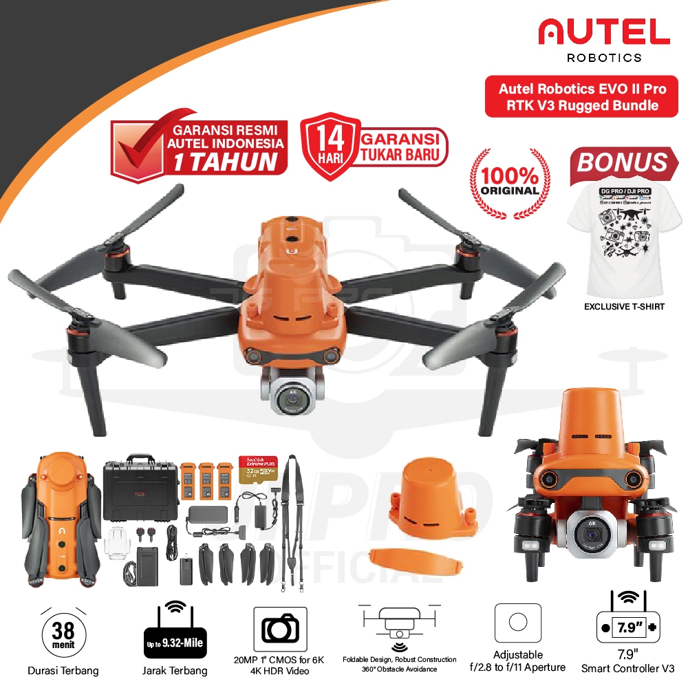 Autel Robotics EVO II Pro RTK V3 Rugged Bundle Garansi Resmi