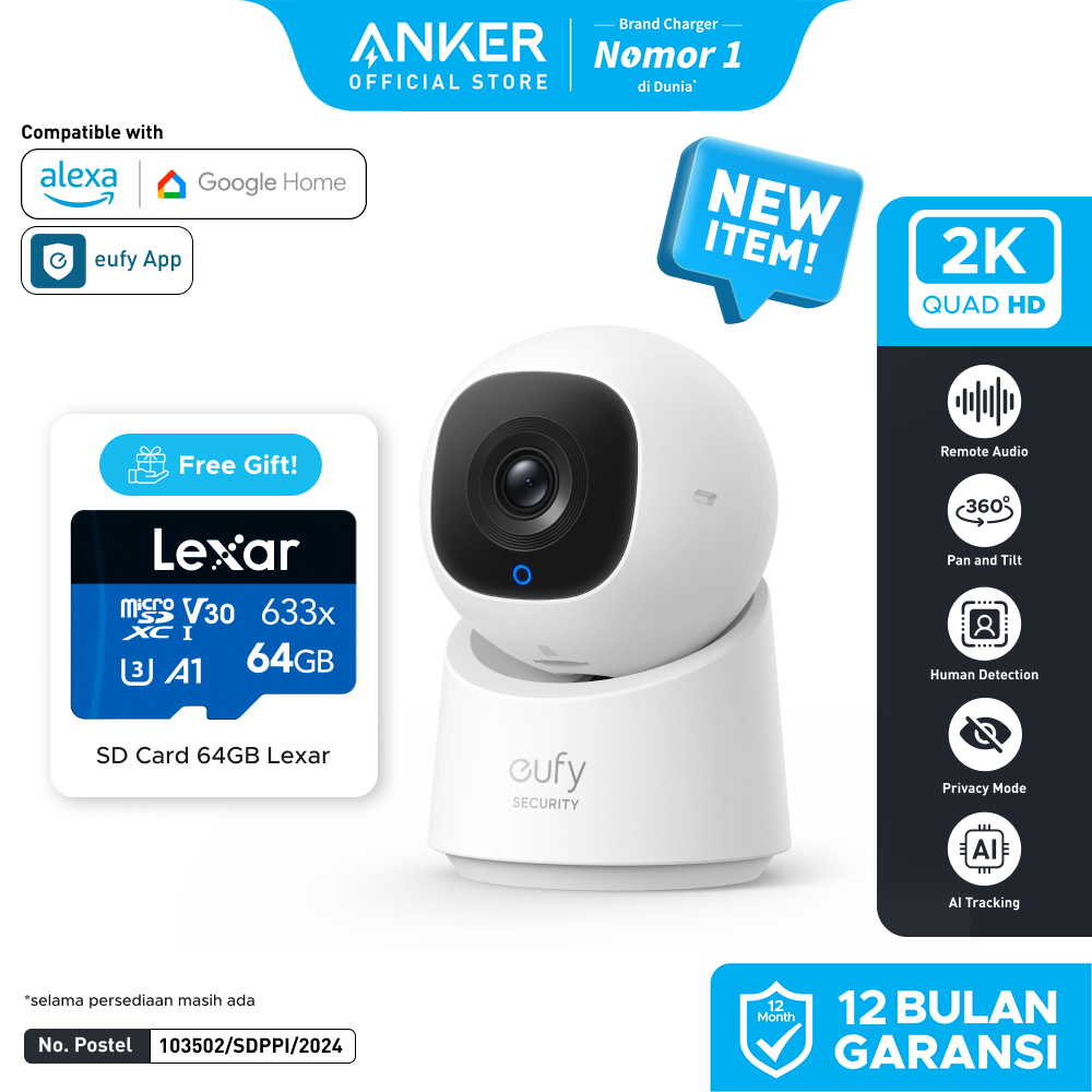 Eufy Security Indoor Cam C220 2K resolution Smart Security Camera