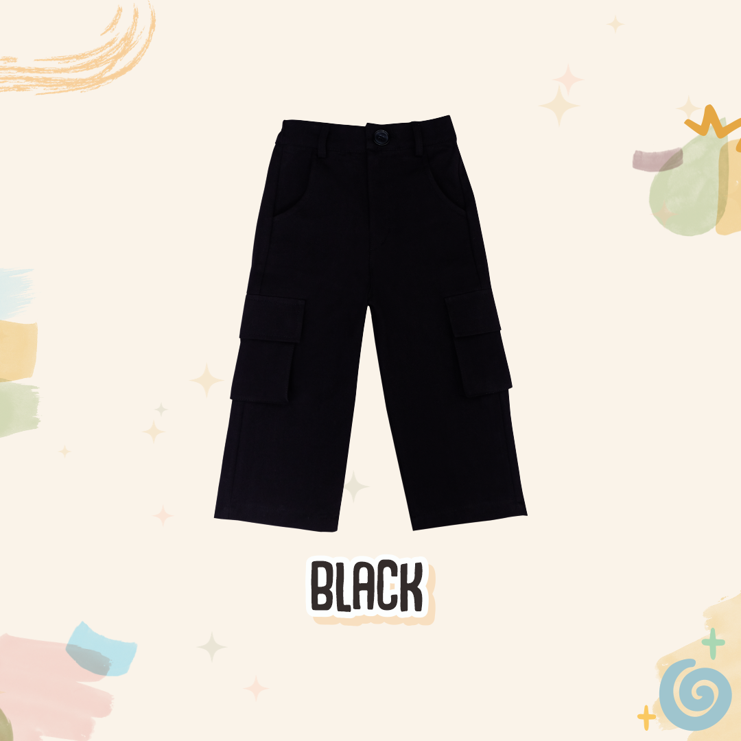 Little M Woven Pocket Celana Cargo Anak Perempuan