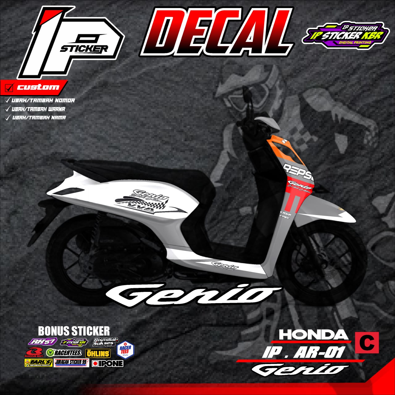 (cod) decal GENIO(repsol) - sticker decal variasi full body list honda ...