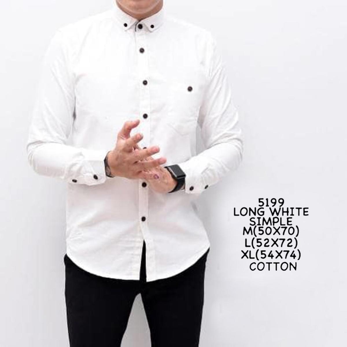 the most - Kemeja Panjang Putih Polos short slevees fashion pria kerah lipat sanghai kameja distro kameja kantor kerja fashion formal