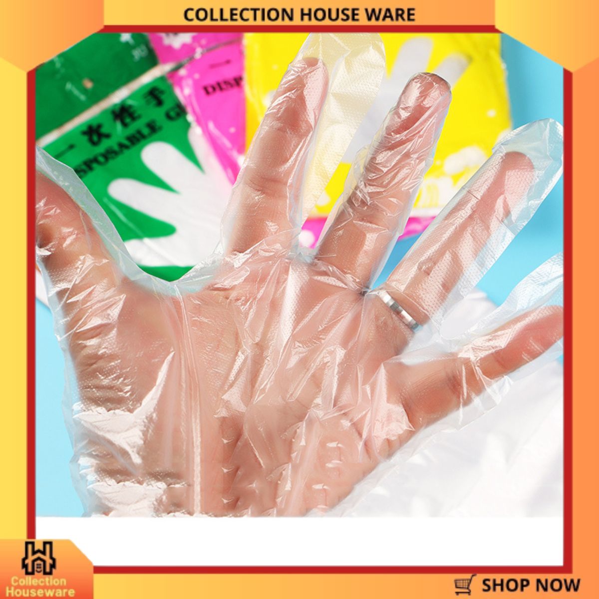 Sarung Tangan Plastik 100 Pcs Disposable Hand Glove Lazada Indonesia