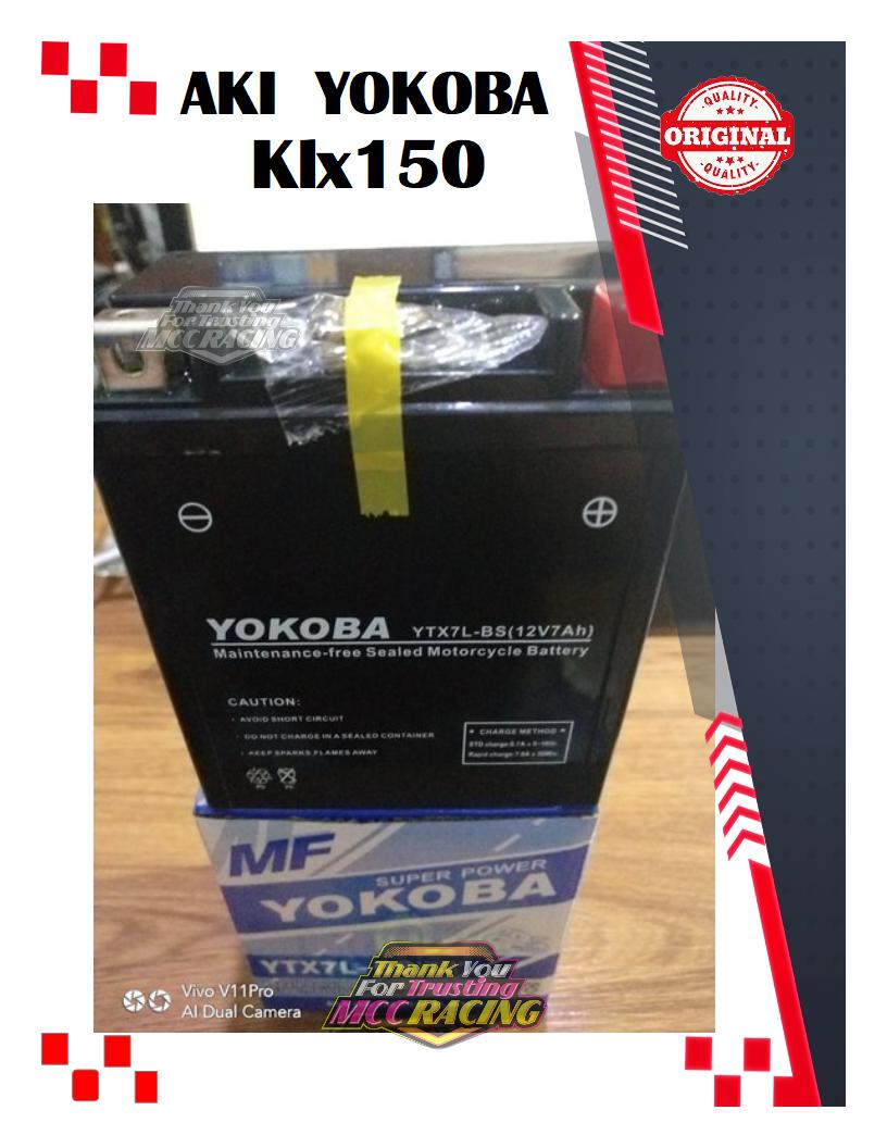 AKI KLX 150 YTX7L-BS SUPER POWER YOKOBA ACCU KLX 150 GEL KERING