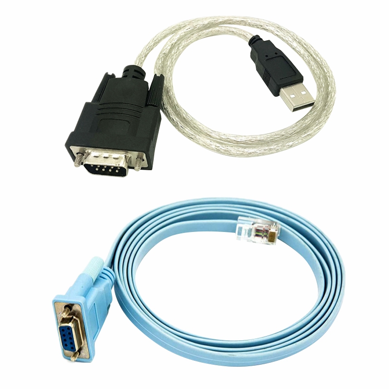 RJ45 Network Cable Serial Cable Rj45 to DB9 and RS232 to USB (2 in 1 ...