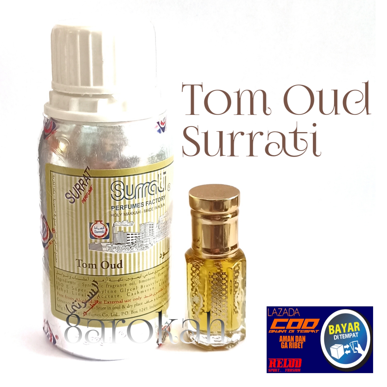 Tom Oud By Surrati Bibit Parfum Murni Non Alkohol Minyak Wangi