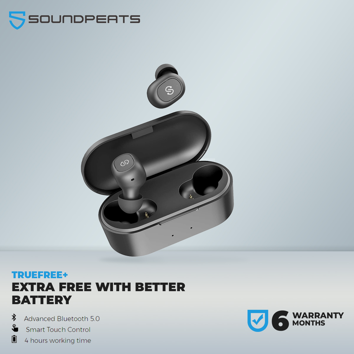 Bluetooth Earphones Tws True Free Plus Air6 PLUS True Wireless