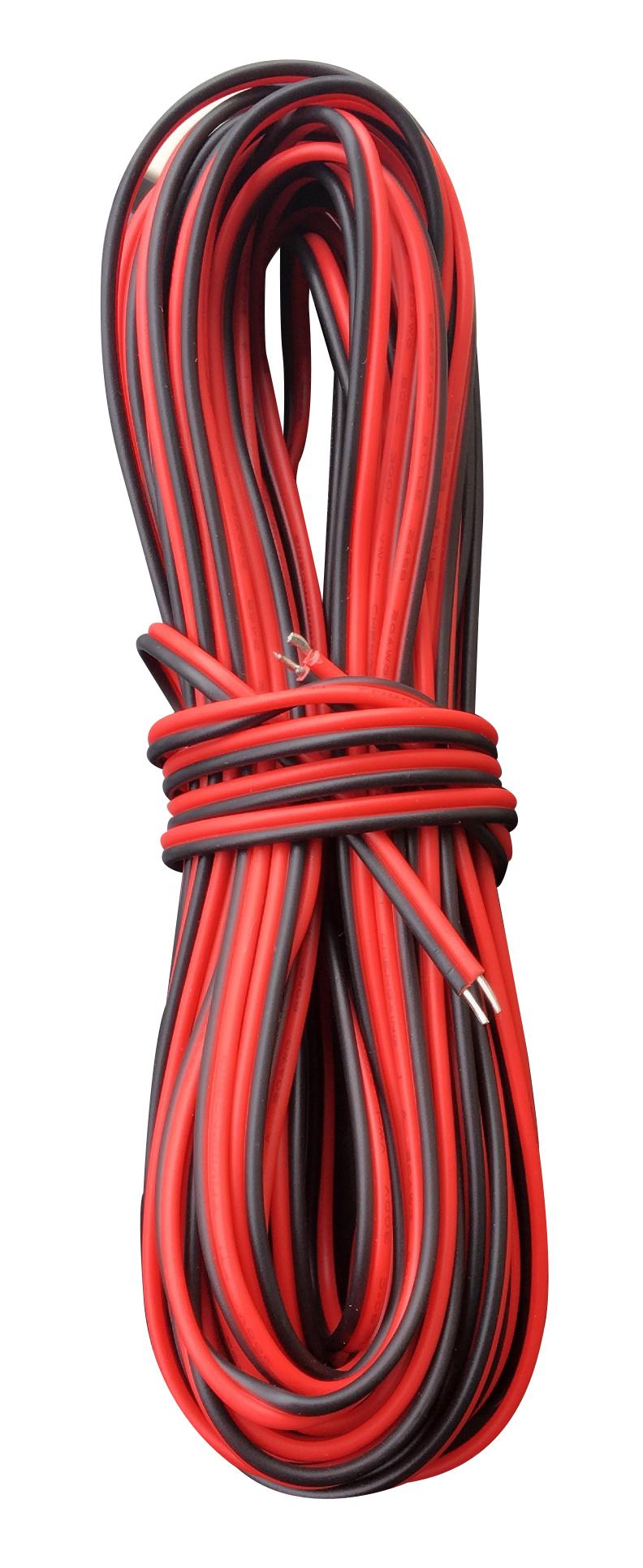 Posdou 10 M 33 Kaki 20AWG Kabel Kabel Kabel Ekstensi untuk Strip LED Warna Tunggal 3528 5050, 2 Pin Merah/Hitam Hookup Wire 12 V DC 33ft-Intl