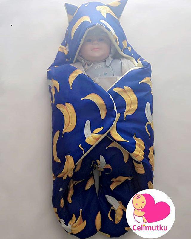 TERLARIS selimut bayi blue banana - cbIMMXss