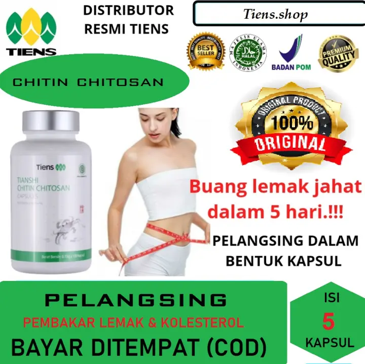 Pelangsing Tiens Chitin Chitosan Isi 5 Kapsul Pengecil Perut Buncit Penghancur Lemak Jahat Pelangsing Herbal Kapsul Pelangsing Obat Diet Ampuh Ramuan Detox Menurunkan Berat Badan Secara Alami By Tiens Hernalshop Lazada Indonesia