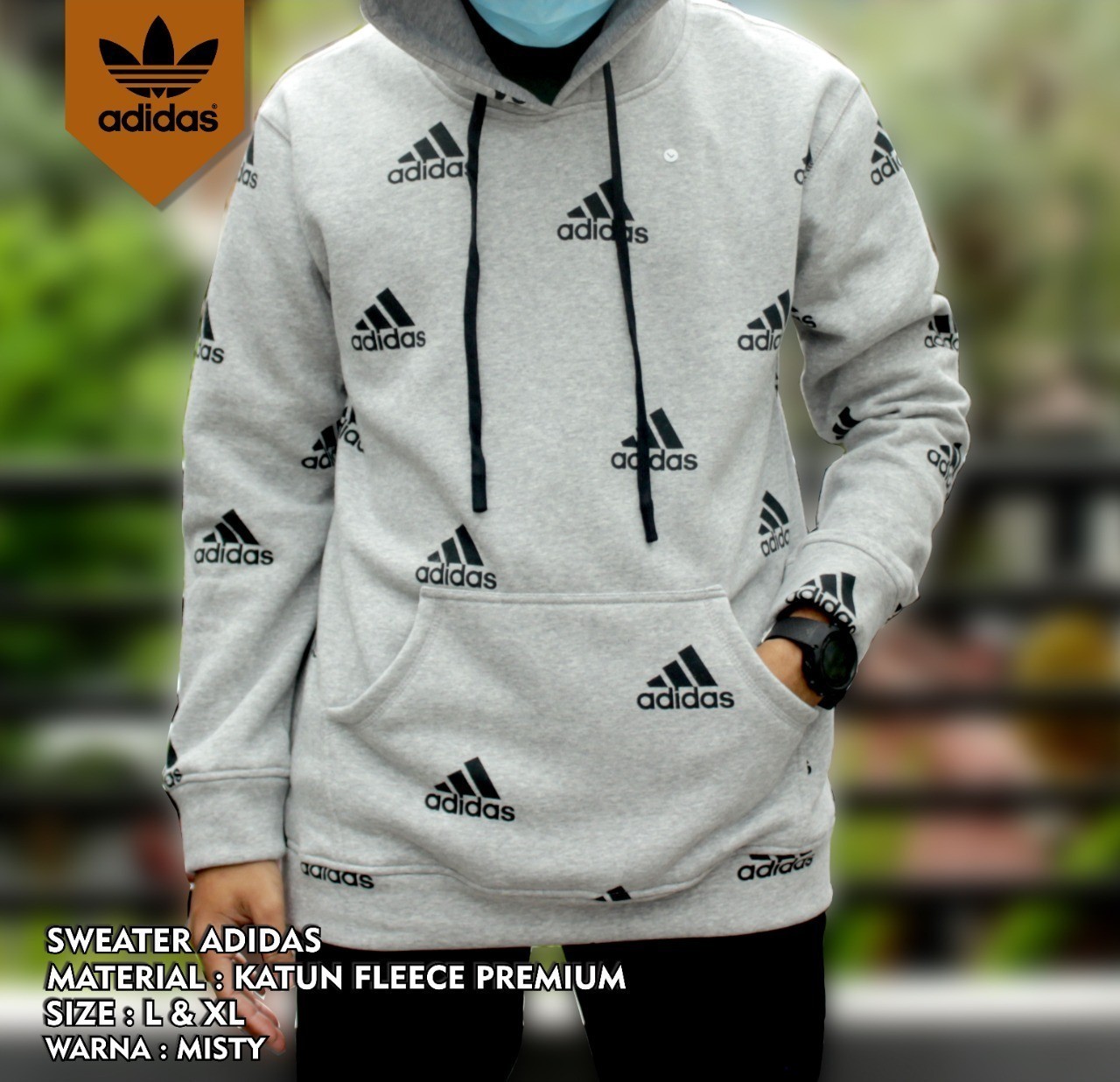 Sweater hot sale hoodie adidas